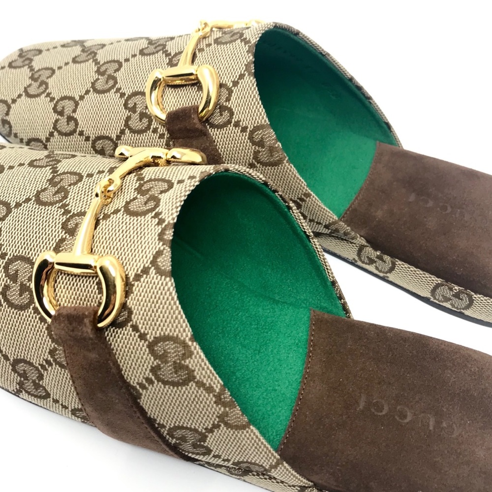 NIB Gucci GG Print Mules